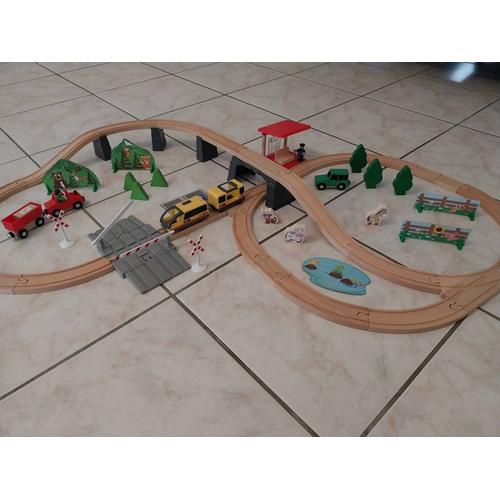 Set Chemin De Fer En Bois Playtive Junior 80 Pièces