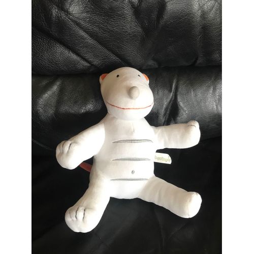 Doudou Chat Blanc Orange Gris Berlingot 25cm