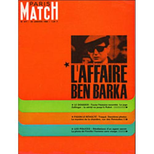 Paris Match N° 877 : Affaire Ben Barka (24p), Marcello Mastroianni (2p), Brigitte Bardot : Ski Et Rolls (2p), Liz Taylor Et Richard Burton (2p), Rome : Valentino Ressuscité (2p) - 29 Janvier 1966