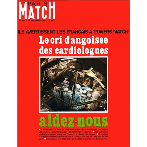 Paris Match N° 922 : Le Cri D'angoisse Des Cardiologues 12 P - Marielle Goitschel 16 P Johnny Hallyday Et Sylvie Vartan : Chanson Pour David 2 P, Genevieve Bujold 2 P - 10 Décembre 1966