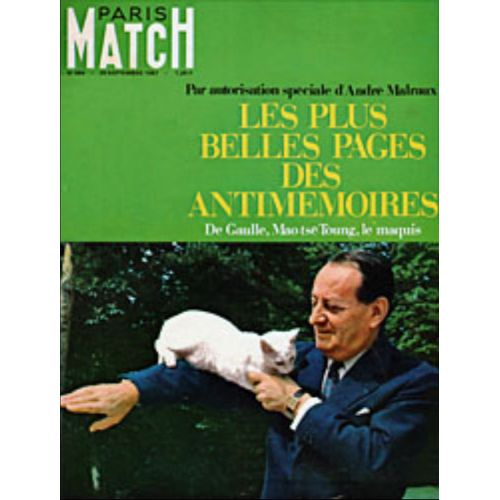 Paris Match N° 964 : André Malraux 12p, Alain Delon 4p, Johnny Hallyday - 30 Septembre 1967