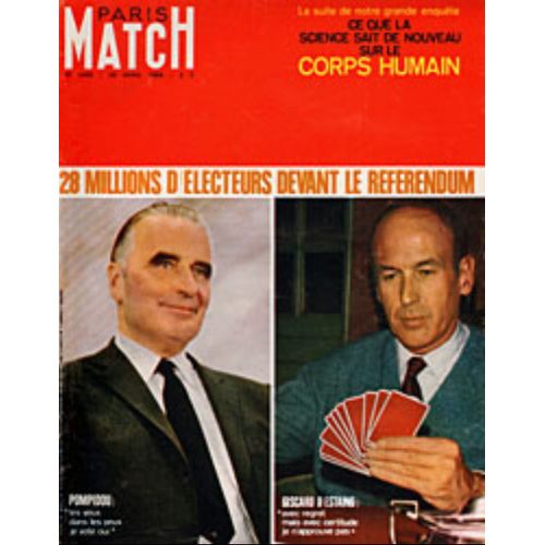 Paris Match N° 1042 : Pompidou Et Valéry Giscard D’Estaing, Henri Matisse, Katharine Hepburn, Lascaux, Che Guevara (6p) - 26 Avril 1969