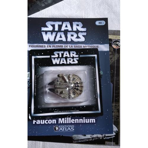 Figurine Star Wars En Plomb N° 40 : Faucon Millénium Avec Fiche Et Fascicule Atlas