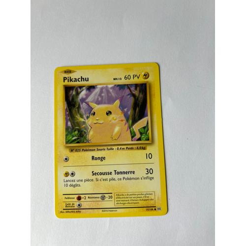 Carte Pokémon Pikachu 60 Pv 35/108 Base