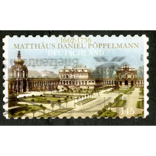 Timbre Oblitéré Deutschland, Matthaüs Daniel Pöppelmann, 1662-1736, 2012, 145