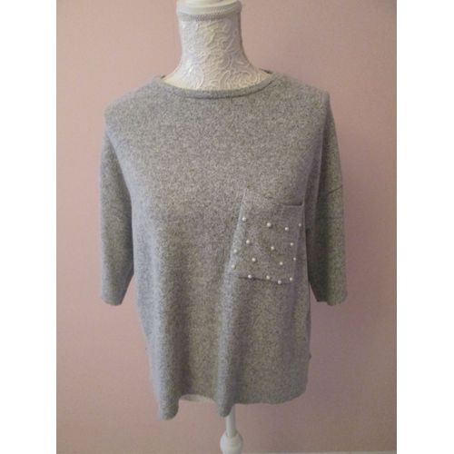 Pull Gris Zara Trafaluc Taille S