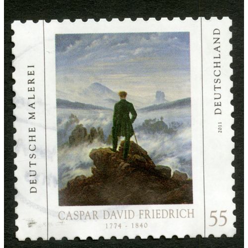 Timbre Oblitéré Deutschland, Caspar David Friedrich 1774-1840, Deutsche Malerei, 2011, 55