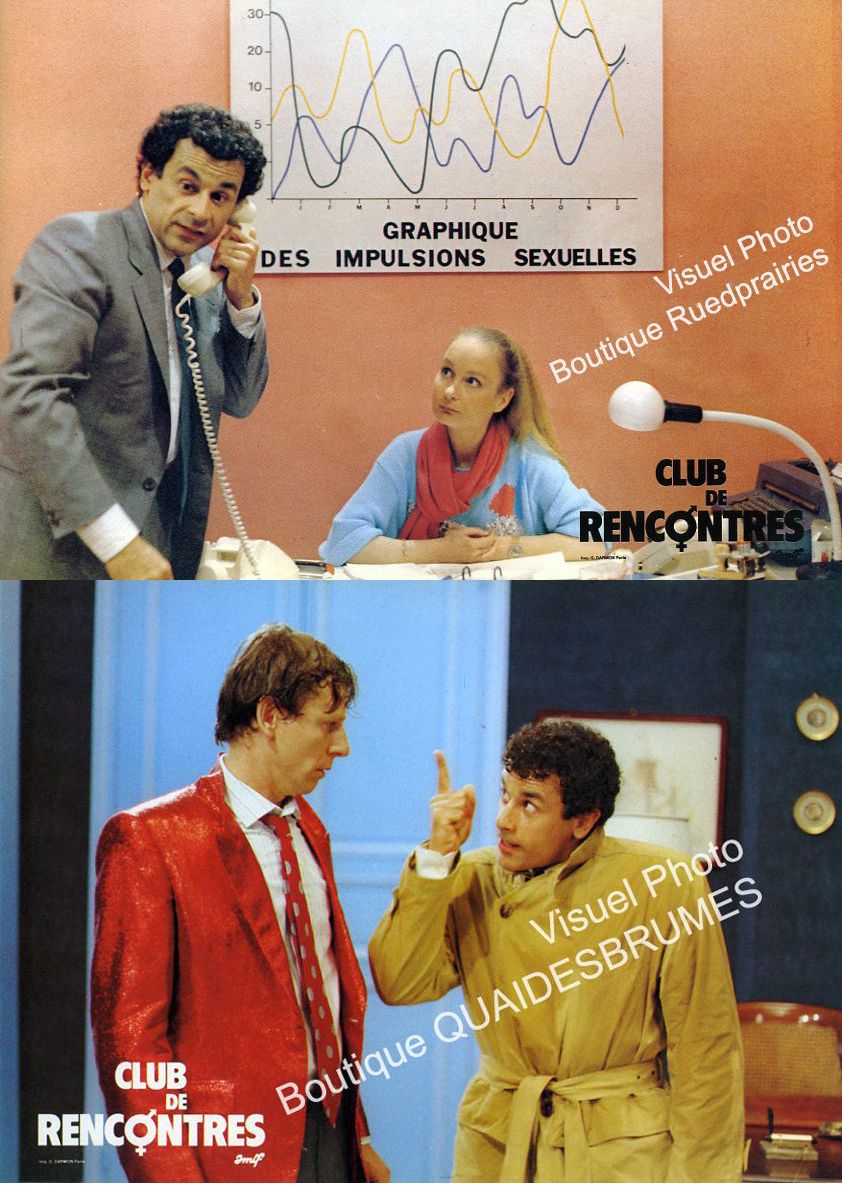 Club De Rencontres : Jeux A Et B De 16 Photos D'exploitation Cinématographique - Format 21x30 Cm - De Michel Lang Avec Francis Perrin, Jean-Paul Comart, Isabelle Mergault, Anne Deleuze - 1987