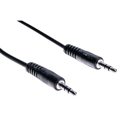 Cordon stereo minijack 3.5 mm noir - 1,8 m