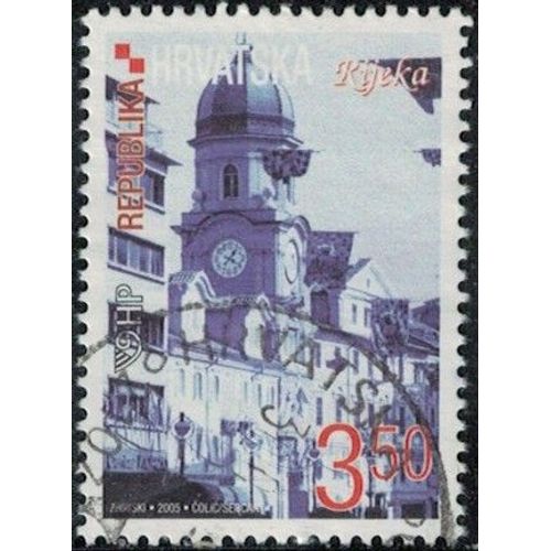 Croatie 2006 Oblitéré Used Tour Horloge De La Ville Korzo Rijeka Y&t Hr 699a Su