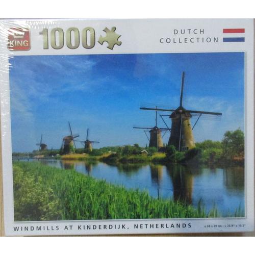 Puzzale 1000 Pièces Windmills At Kinderdijk Netherlands