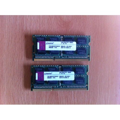 Lot de 2 barrettes mémoire sodimm DDR3 - 2 Gb