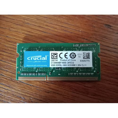 Ram DDR3L 2GB 1600 Sodimm 1,35 V CL11