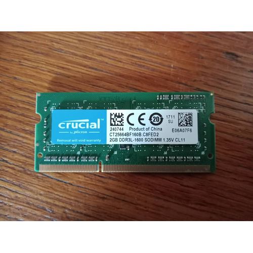 Ram DDR3L 2GB 1600 Sodimm 1,35 V CL11