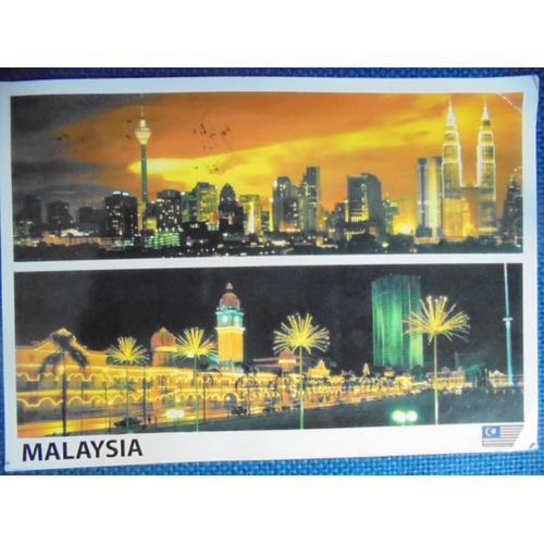 Malaysia-Kuala Lumpur By Night 17 X 12 Cm Color - Written In 2019 With Stamp "Wild Life"