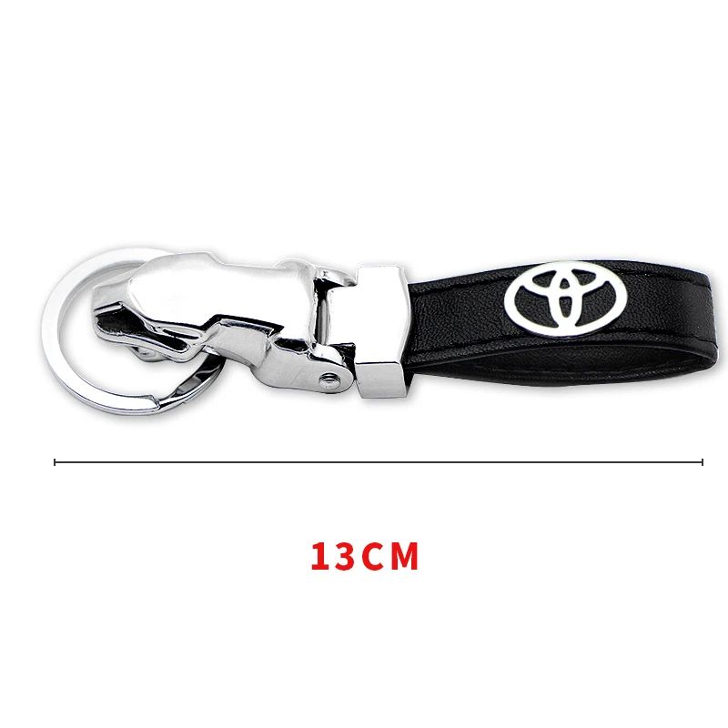 Porte-Clés,1 Pièces Tête De Léopard Porte Clés Porte Badge De Voiture Porte Clés En Métal Pour Toyota Corolla- Type Black