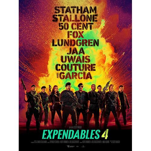 Expendables 4 (The Expendables 4) - Véritable Affiche De Cinéma Roulée - Format 120x160 Cm - De Scott Waugh Avec Jason Statham, Sylvester Stallone, 50 Cent, Megan Fox, Dolph Lundgren - 2023