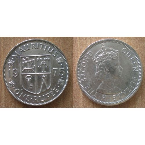Maurice 1 Roupie 1975 Piece Elizabeth 2