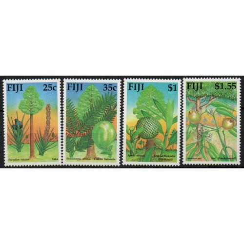 Iles Fidji Timbres Les Arbres 1990