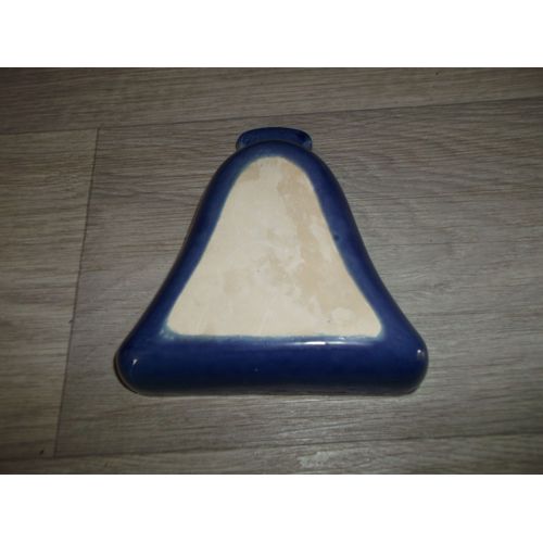 Plat À Four Forme Cloche Bleu Marine Et Blanc Tbe