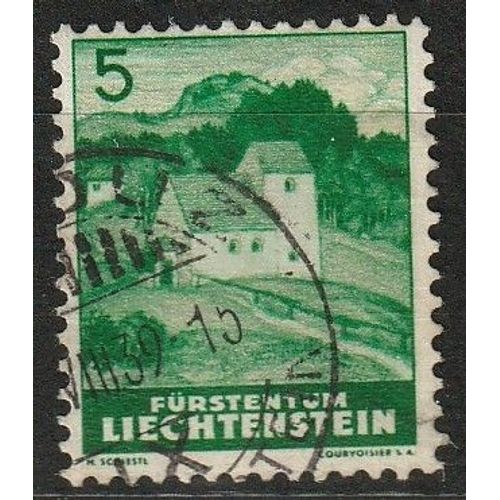 Timbre Principauté Du Liechtenstein 1937 Oblitéré "Paysage" N° 142