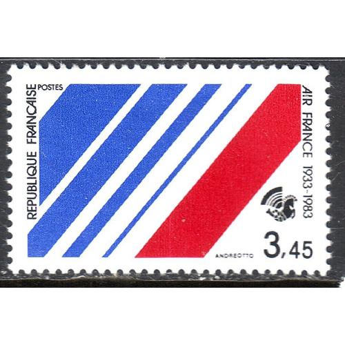 50ème Anniversaire De La Création De La Compagnie D'air France Année 1983 N° 2278 Yvert Et Tellier Luxe