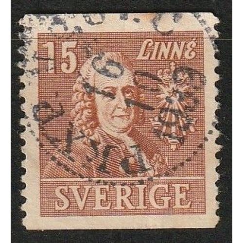 Timbre Suède Oblitéré Carl Von Linné, Naturaliste Suédois. 1939 N° 276