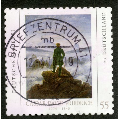 Timbre Oblitéré Deutschland, Caspar David Friedrich 1774-1840, Deutsche Malerei, 2011, 55