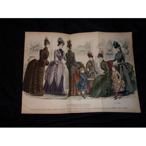 11 Lithographies En Couleur De Mode Féminine De 1886