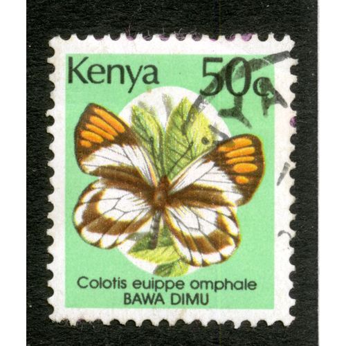 Timbre Oblitéré Kenya, Colotis Euippe Omphale, Bawa Dimu, 50 C