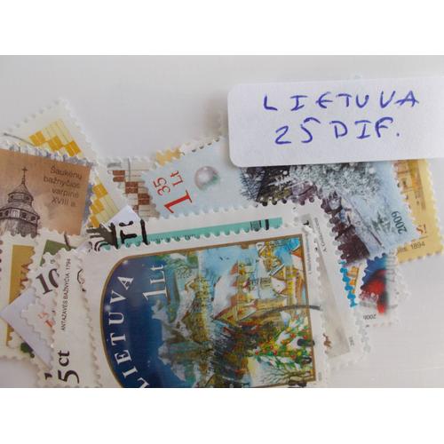 Lietuva 25 Timbres Différents