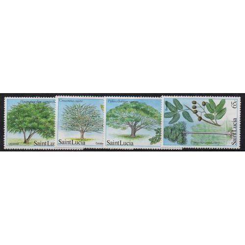 Sainte Lucie Timbres Les Arbres