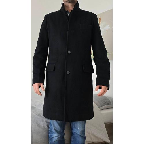 Manteau ¿ Noir Boss Noir Laine Vierge Et Cachemire Taille 52