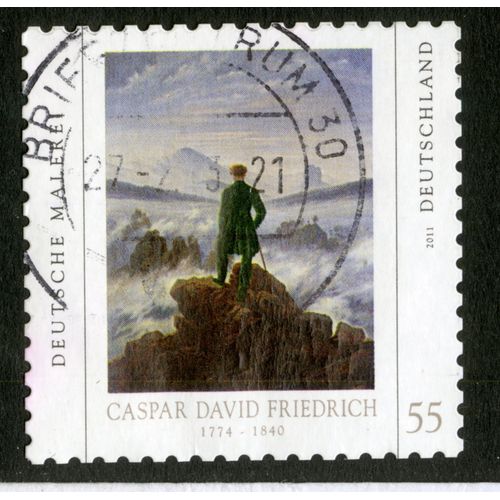Timbre Oblitéré Deutschland, Caspar David Friedrich 1774-1840, Deutsche Malerei, 2011, 55