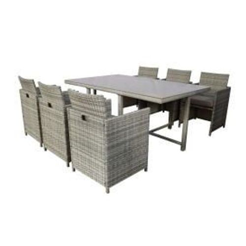 Salon De Jardin Set Table Et 6 Fauteuils O Gri