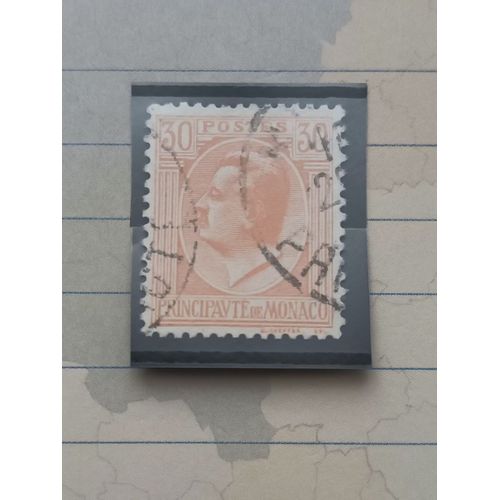L305 -- Timbre Oblitéré Monaco N ° 82 -- Année 1924/31 -- " Effigie : Prince Louis 2 ".