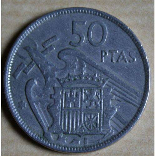 Pièce 50 Pesetas, 1957, Espagne