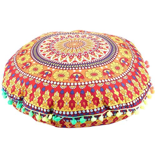 Indian Mandala Floor Pillows Coussins Ronds Coussins Bohémiens Cover Cover Case # 13