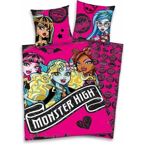 Monster High Housse De Couette 1 Pers 140x200 + Taie 100% Coton