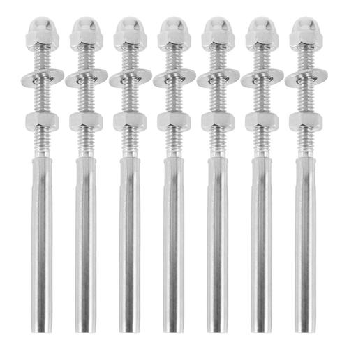 20pack Fileté Terminal Stud T316 Inoxydable Marine Grade Fin Terminaison De Pour 3/16 Pouce Pont De Câble Rampe Main-