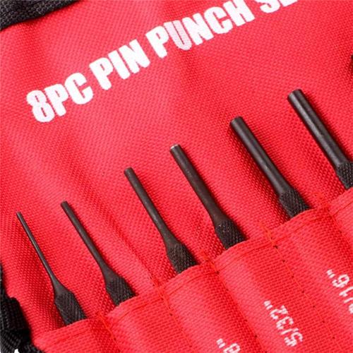 8 Pcs Professionnel Roll Pin Punch Set Case Pin Punch Tool Pin Grip Roll Pin Punch Pour La Réparation De Et De Montres