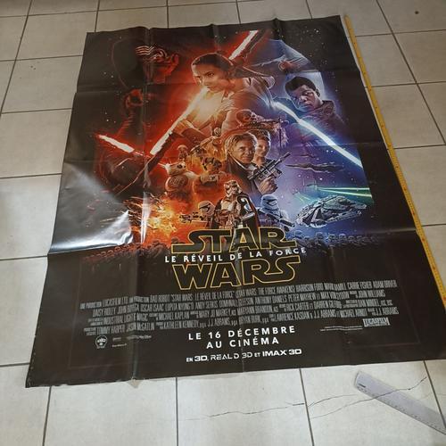 Affiche De Cinéma Star Wars Le Réveil De La Force 160x120 Neuve Pliée
