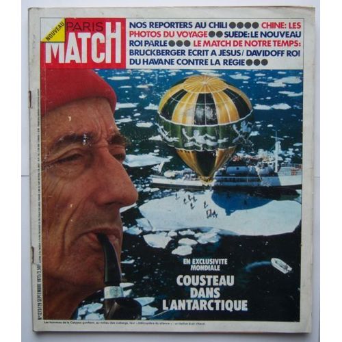 Paris Match N° 1273 : En Exclusivité Mondiale : Cousteau Dans L'antartique