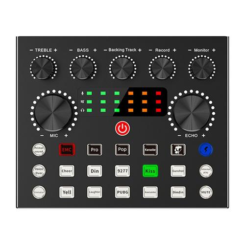 Carte Son V8s Table De Mixage Audio Console De Mixage Adaptateur Audio Équipement De Diffusion En Direct Carte Son Pour Téléphone Ordinateur