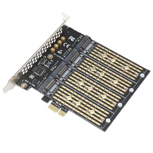 Adaptateur PCIe Vers NVME Clé B M2 M.2 4 Ports NGFF SATA SSD 10 Gbit/S Vers PCI Express X1 Adaptateur PCI-E M.2 Carte D'Extension Riser