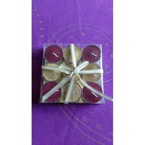 LOT DE 9 BOUGIES DE NOEL CHAUFFE PLAT