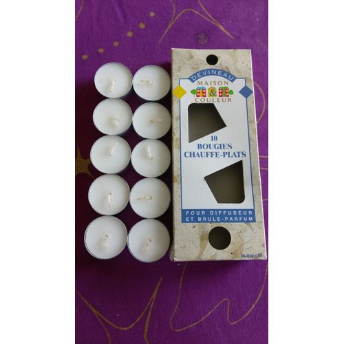 LOT DE 10 BOUGIES CHAUFFE-PLATS - DEVINEAU