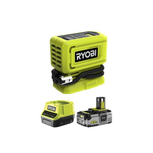 Pack RYOBI 18V Compresseur - 11 bars - 1 Batterie 4,0Ah - 1 Chargeur