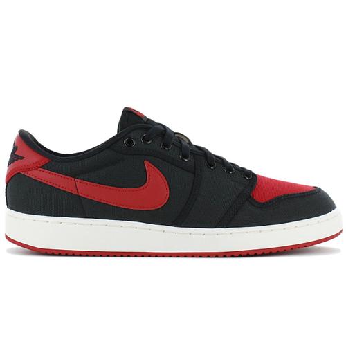 Air Jordan Ajko 1 Low - Bred - Hommes Sneakers Baskets Sneakers Chaussures Noir-Rouge Dx4981-006 - 47 1/2