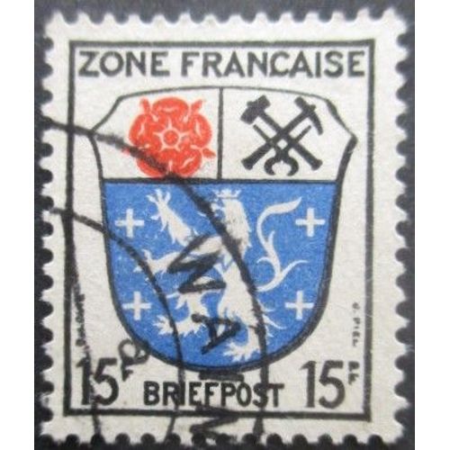 Zone Francaise N°7 Armorie Oblitéré
